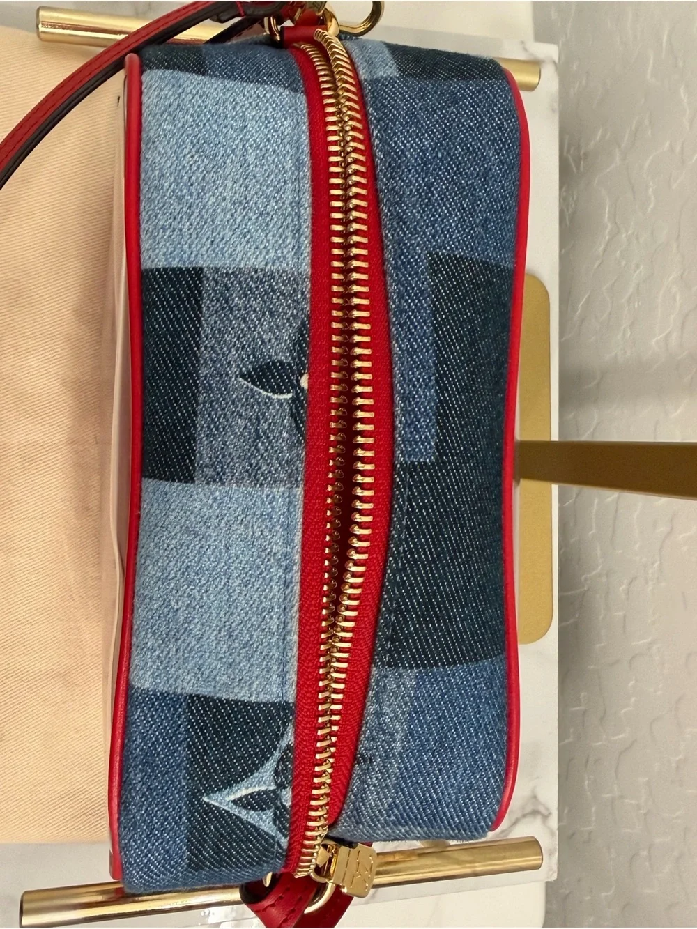 Louis Vuitton PVC Patchwork Denim Pouch Damier